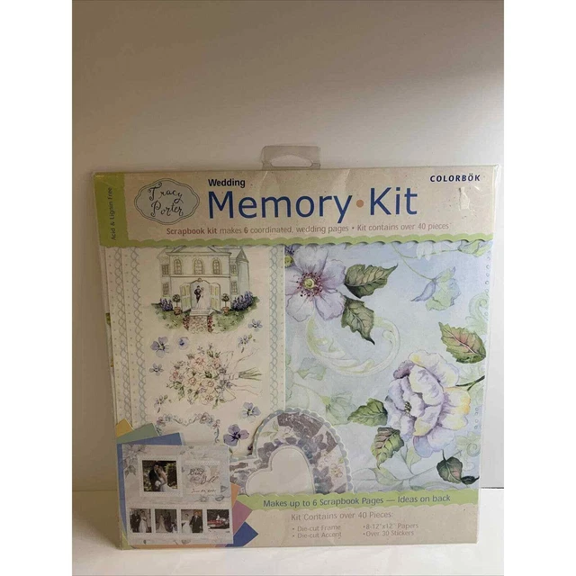 BODA Libro de recortes Kit de memoria Crear 6 páginas 40 piezas Colorbok Tracy Porter NUEVO