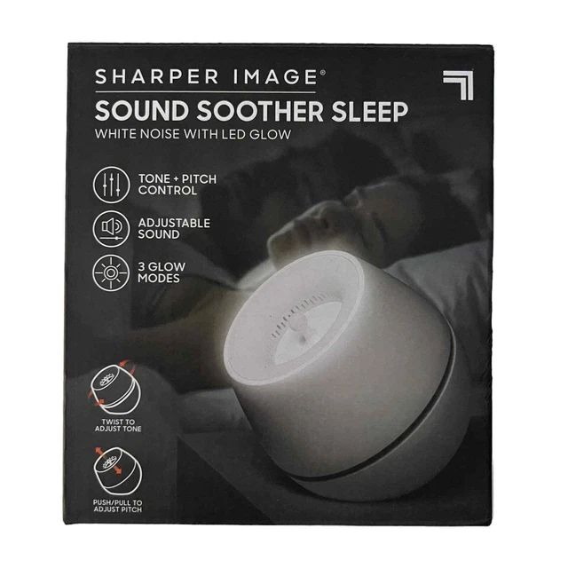 Sharper Image Sound Soother White Noise Machine with LED Glow