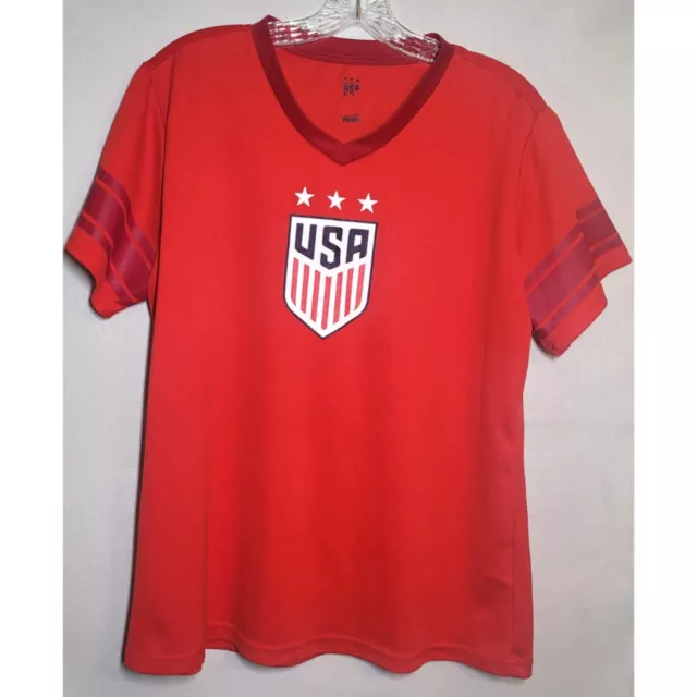 Women's FIFA U.S. Soccer World Cup Jersey Size XL Girls Alex Morgan #13 USA Red