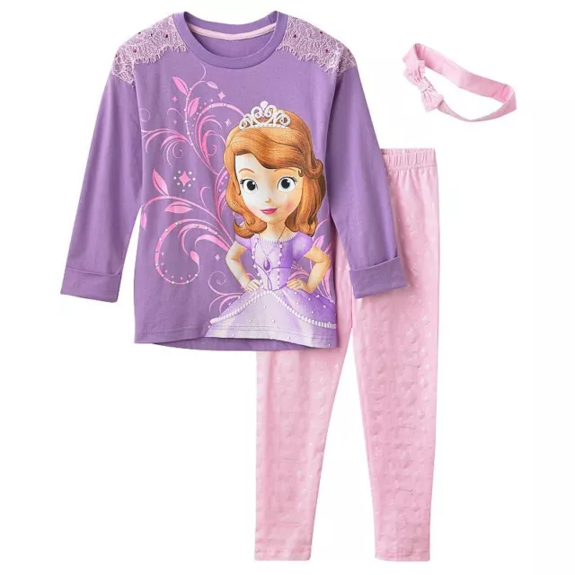 Disney Sofia The First Tunic Top Shirt & Leggings Set Girls size 6 NWT