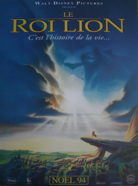 LE ROI LION Affiche Cinéma Originale ROULEE 53x40 Movie Poster DISNEY