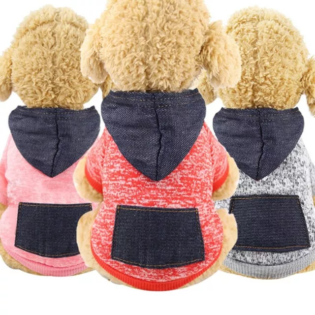 Pet Dog Hoodie Coat Soft Fleece Warm Puppy Clothes Sweatshirt Winter Dog Clothes 2