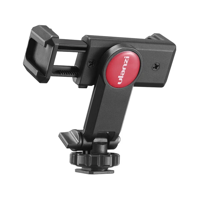 Ulanzi Cell Phone Clip Holder+Hot Shoe Adapter Tripod Mount for DSLR Camera