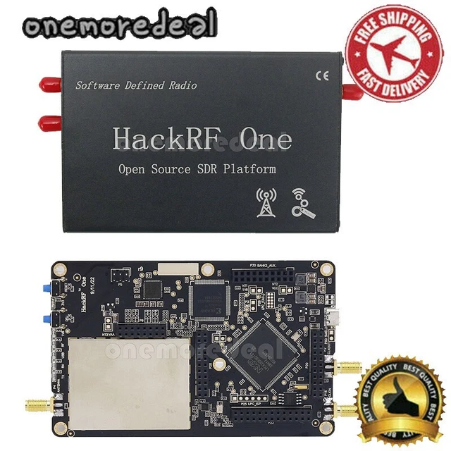 Scheda SDR 1 M-6 GHz HackRF One R9 V1.8.x + guscio in lega di alluminio + oscillatore cristallo