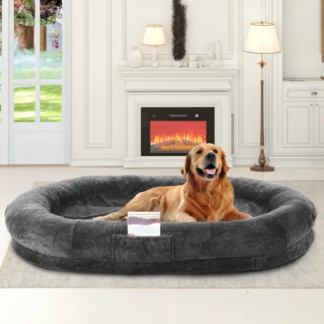 Extra Large Dog human Bed Orthopedic Pet Bed for Medium Large Jumbo Dog People