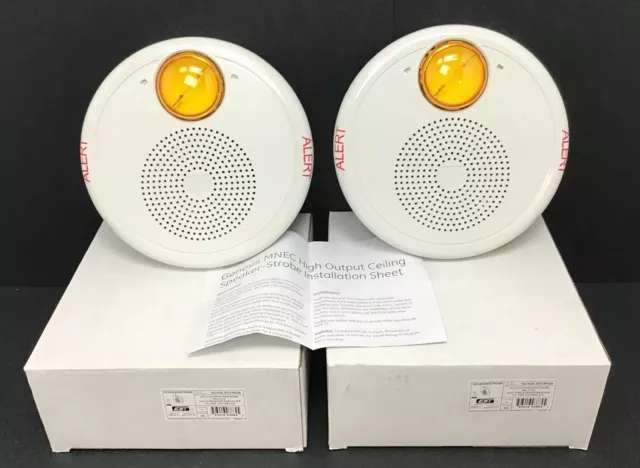 (2) GE EST GCWA-S7VMHA Multi-CD Speaker Strobe 70V RMS WHITE