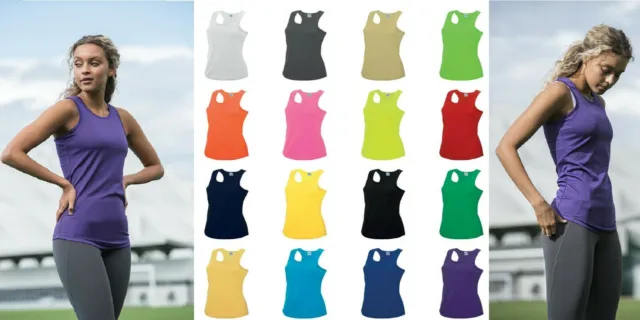 AWDis Just Cool Girlie Cool Vest Breathable-Running/Sports/Gym/Training Tunk Top
