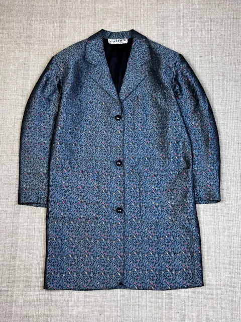 1980 Archive Jean Paul Gaultier Pour Gibo Floral Jacquard Runway Coat Jacket