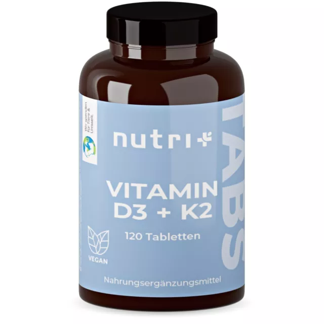 Vitamin D3 K2 Vegan Tabletten - D3+K2 Depot - D3 1000 i.e. K2 MK7 keine Kapseln