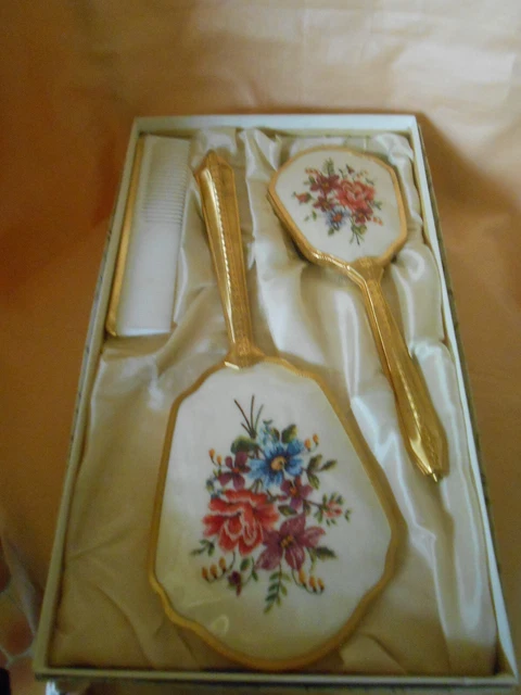 Ancien Coffret Coiffure 3 Pièces - Vintage - Thème Poisson - Marque Générique