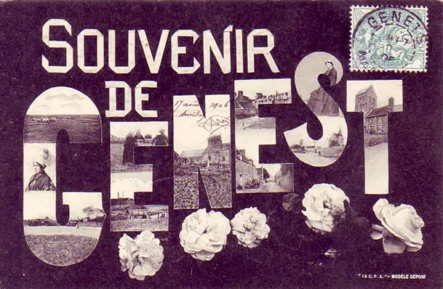 CPA 50 GENEST SOUVENIR 1906 Multivude Card near AVRANCHES MONT ST MICHEL
