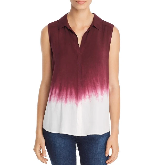 Single Thread Womens Pink Dip-Dye Sleeveless Button-Down Top Shirt XS  4754
