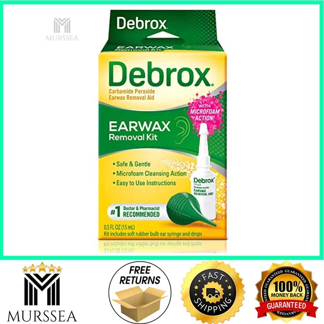 DEBROX EARWAX REMOVAL Kit , Includes Ear Drops & Bulb Ear Syringe 0.5