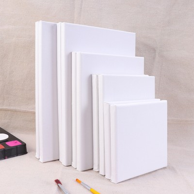 Elvielsl Confezione da 4 tele bianche per artisti, 20 x 20 cm, per pittura acrilica, ad olio, ad acqua, ideale per artisti professionisti, pittori amatoriali e principianti