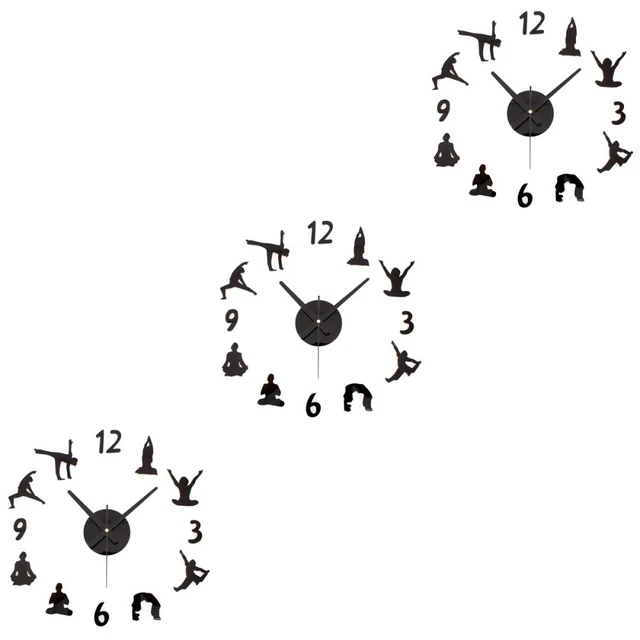 3 Count Wall Timer Wall Decor Silent Timer DIY Wall Clock Yoga