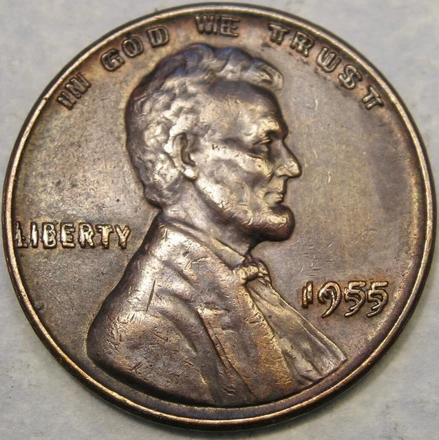 1955/55 Ddo Lincoln Wheat Cent/Penny Beautiful Double Die Obverse Massive Spread