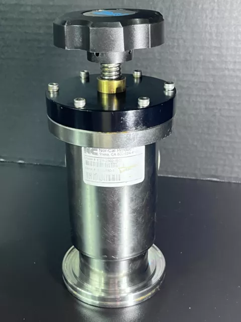 Nor-Cal Products CSVP-1502-CF Pneumatic Copper Seal Angle Valve Used Working