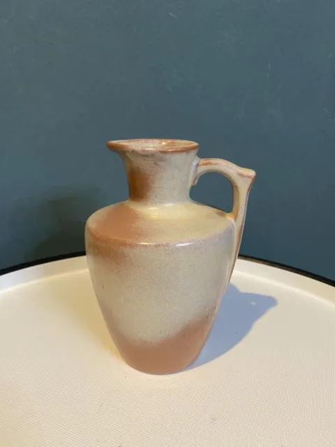 Vintage Frankoma 838 Glazed Pottery Art Handle Pitcher Jug Vase