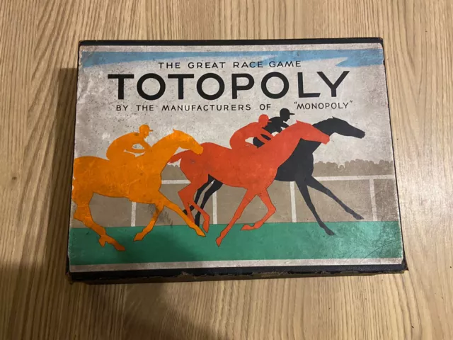 TOTOPOLY By Waddingtons Horse Racing Game "NO BOARD" 1939