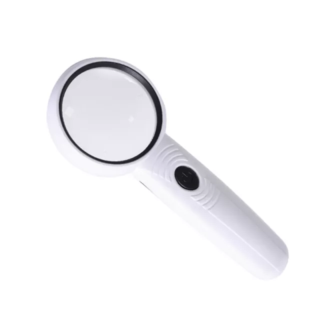 7X Reading Magnifying Glass Hand-Held Zoomer Magnifier Loupe With 2LED+UV Lights