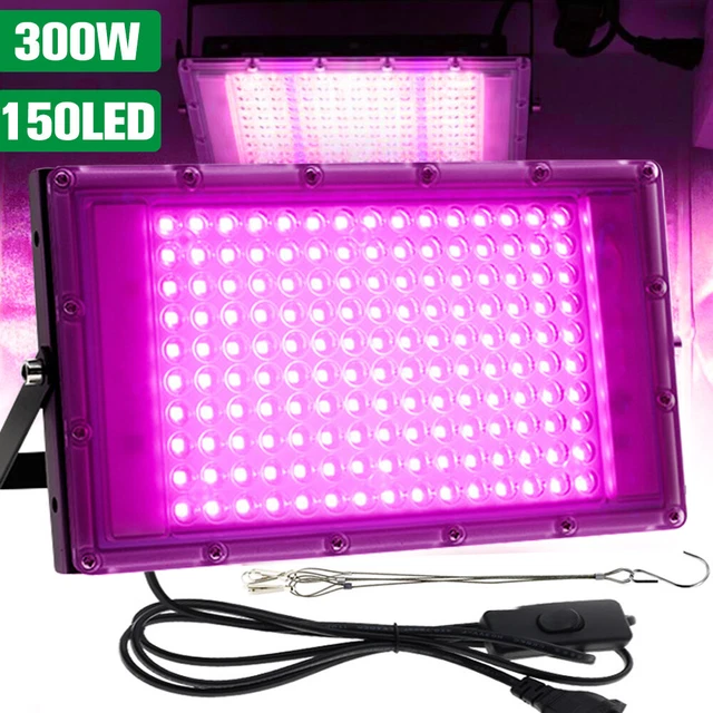300W FULL SPECTRUM LED Grow Light Floodlight Sunlight for Indoor Plants ...