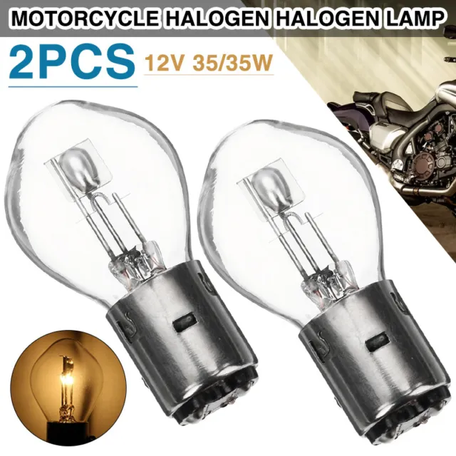 2PCS BA20D 12V 35/35W Motorcycle Halogen Headlight Lamp Bulb Amber e £6.71  - PicClick UK