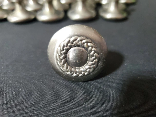 Round Cabinet Drawer Knobs Hardware Pulls Metal Brushed Nickel Brass Lot of 44