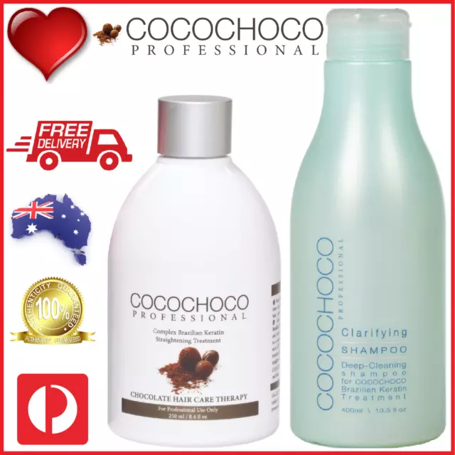 ❤❤ COCOCHOCO Pro ORIGINAL Keratin Hair Treatment 250ml +CLARIFYING SHAMPOO 400ml
