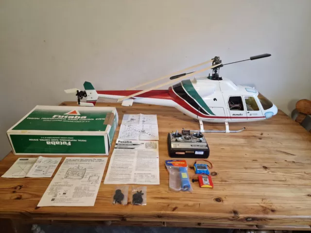 rc eurocopter as355 helicopter ecureuil with futaba fp-6nl controller set