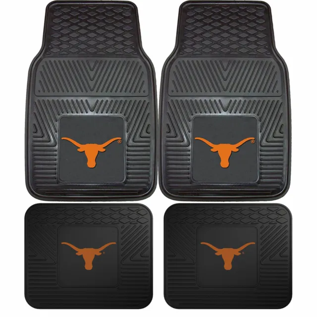 New NCAA Texas Longhorns Car Truck Front / Back Rubber All Weather Floor Mats