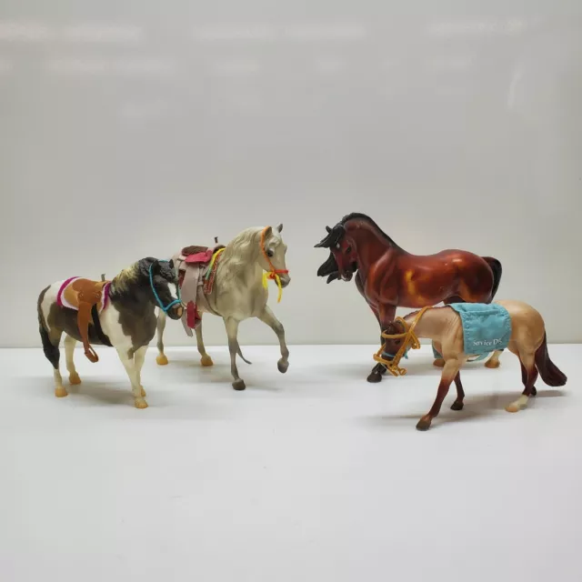 4 Mixed Lot, Vintage Realistic Breyer Horses Toys, 5inches 7inches, 8inches