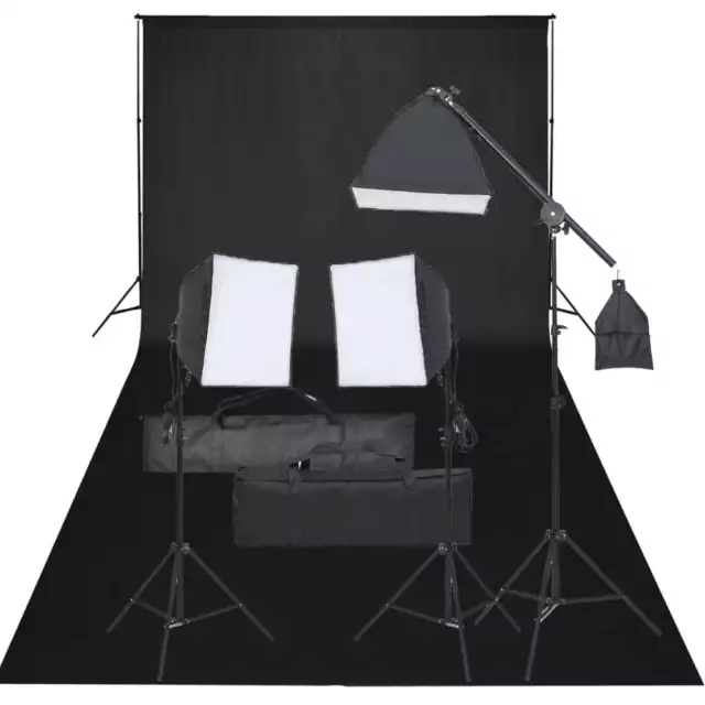 Kit de studio photo avec �clairage et toile de fond