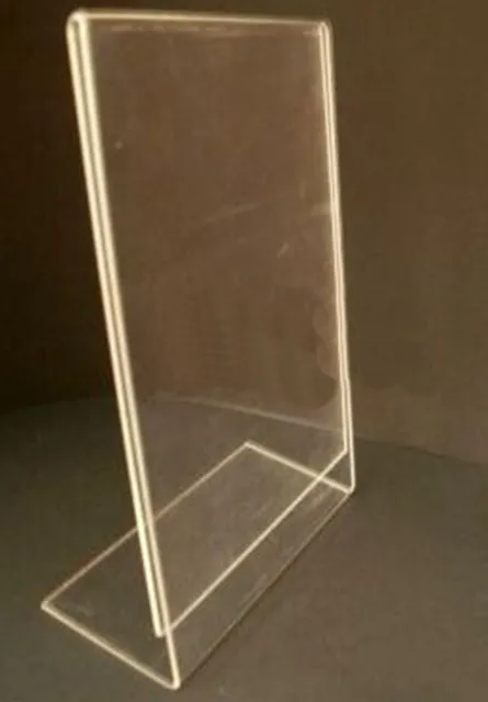 DIN A4 L-Ständer 10x Preisschilder Plexi Preisschild Werbung Aufsteller neu Glas