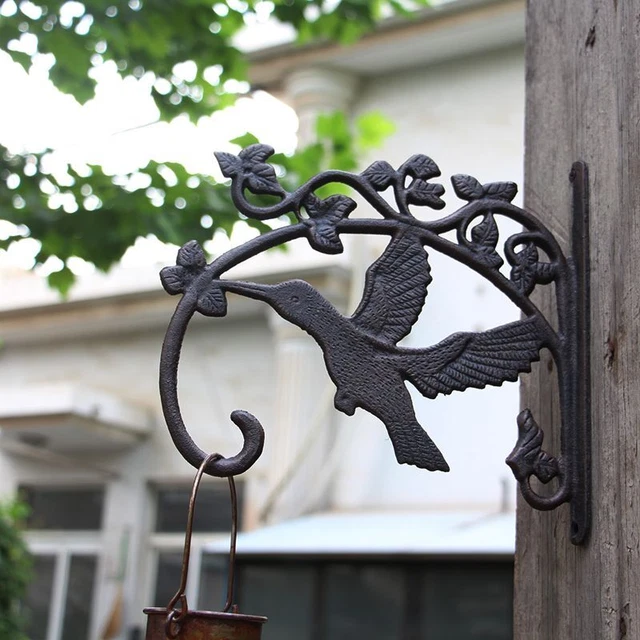 Cast Iron Hooks Vintage Butterfly on Branch Wall Mounted Home GardenHolder Rack