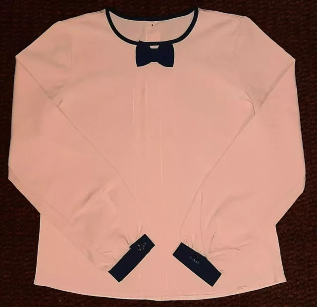 Elegante süße rosa Mädchen-Bluse mit Schleife Gr. 134 - TOP ZUSTAND!