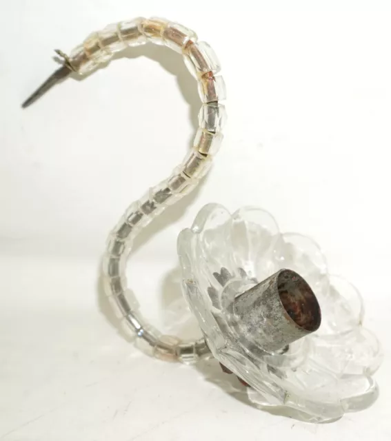 Kerzenhalter Arm für Deckenleuchter für Leuchter Glas um 1880 Ersatzteile /P10