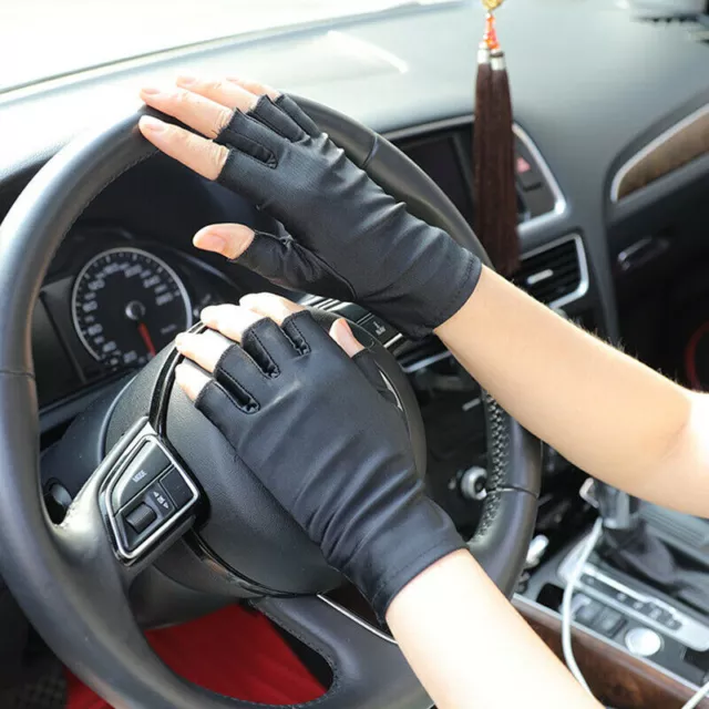 Men Driving Gloves Women Half Finger Gloves Sunscreen Summer Fingerless Gloves