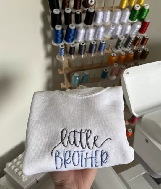 Little Brother Kids Sweatshirt Embroidery