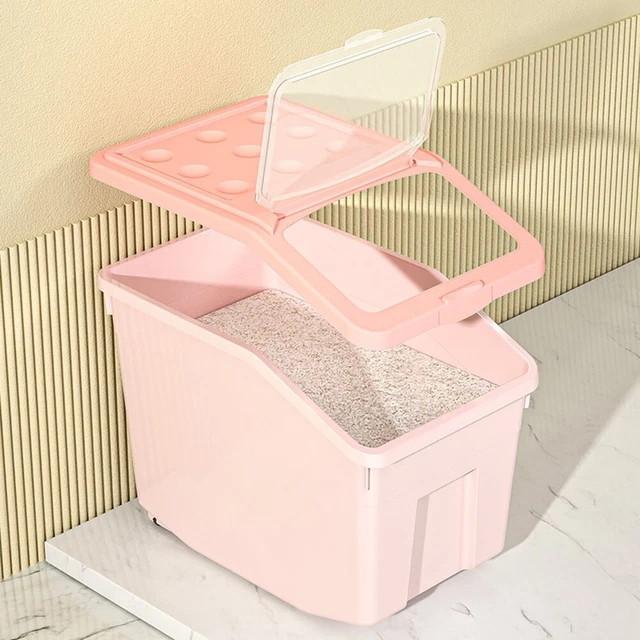 Boîte De Rangement à Riz Avec Bec Verseur | Capacité 5/10/15 Kg | Double Fermeture étanche, Anti-insectes | Pour Riz, Céréales, Nourriture Animaux