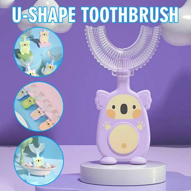 360° U-Shape Toothbrush Silicone Kids Cute Cartoon Teeth Brush Oral P