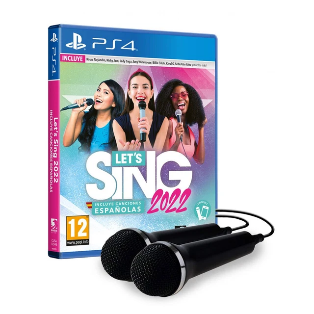 Let's Sing 2022 + 2 Micro Conditionnement Chansons Espagnoles PS4 (Sp )