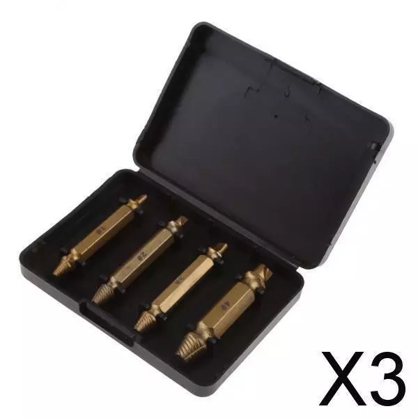 3X 1 Set 4 PCS Estrattore Di Viti E Punte Per Trapano Per Rimozione Bulloni