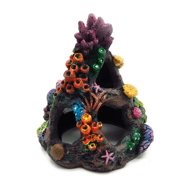 Coral Aquarium Reef Decoration - Resin Fish Tank Mountain Cave Ornament