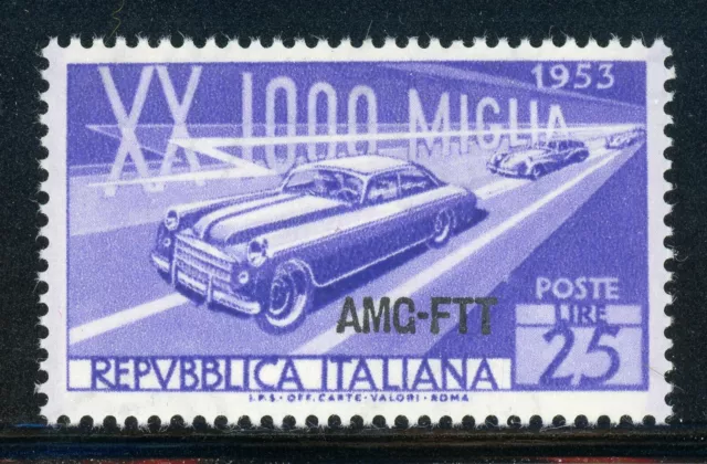 AMG-FTT Trieste MNH: Scott #166 25l 20th 1000 Mile Race CV$4+