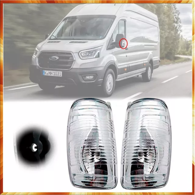 Spiegelblinker FORD TRANSIT ab 2013 Blinkleuchte Außenspiegel Weiß Links +Rechts