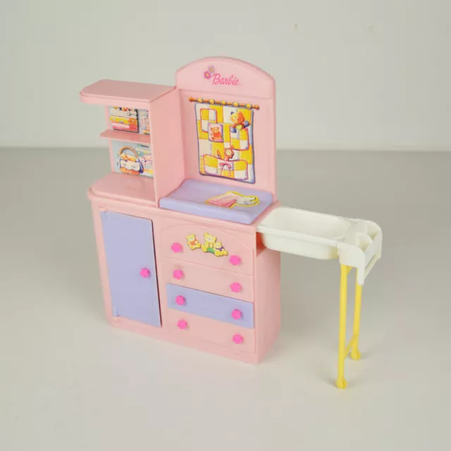 Barbie - Mattel - Table à Langer Commode - Armoire - Baignoire - BAR - Vintage 2