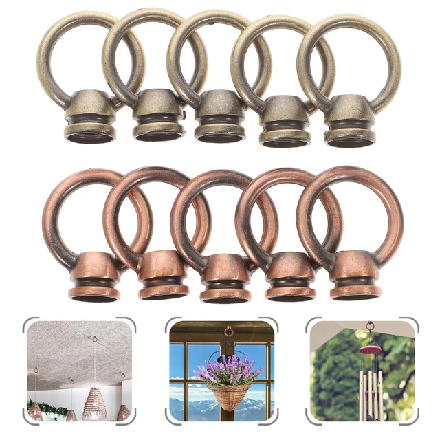 10 Pcs Loop Light Fixture Ceiling Hook Hardware Garment Rack Heavy Duty Plant