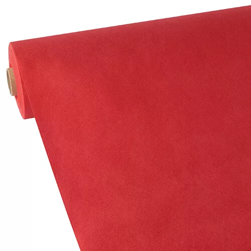 2 rote Tischdecken stoffähnlich Vlies "soft selection" 40 m x 0,9 m auf Rolle