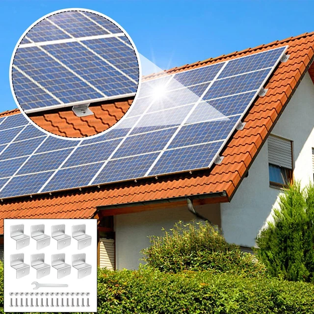 8x Juego de soporte ligero para panel solar autocaravana incluido juego de montaje