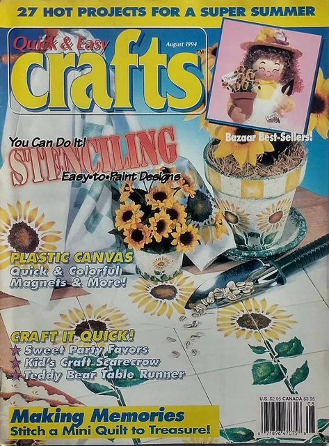 [SINGLE ISSUE] QUICK & Easy Crafts Magazine: August 1994 / 27 Summer ...